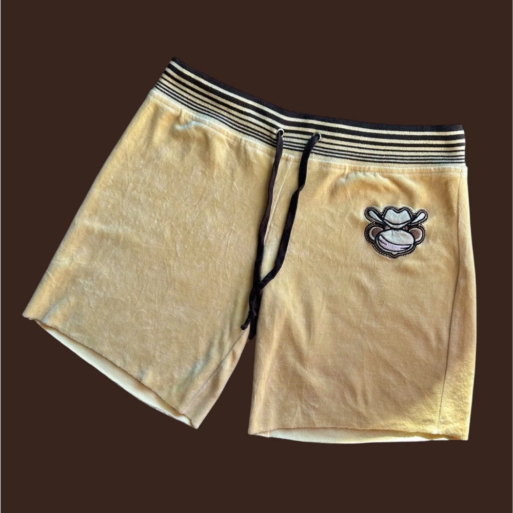 VTG Y2K HTF Rare Cowboy BOBBY JACK Monkey Nostalgic Striped Velvet Shorts 🤠